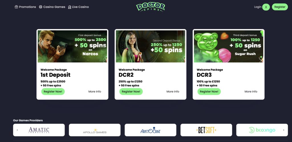 Doctor Spins promotions page