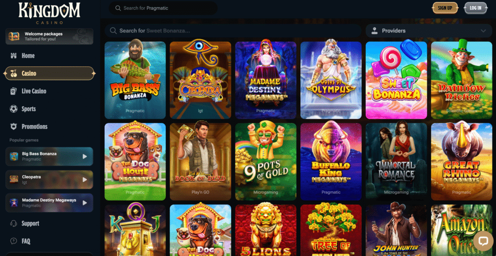Kingdom Casino Games.

