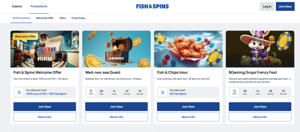 fish and spins casino promotions